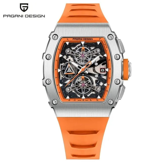 PAGANI DESIGN YS011 Men's 40MM Barrel Quartz Watch – Fashion Casual Chronograph with Sapphire Glass