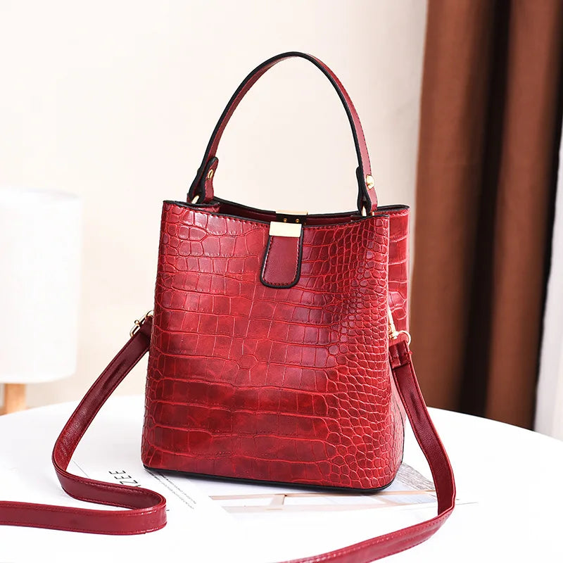 Women's Bucket Handbag - Single-Shoulder Crossbody Bag Evelyn