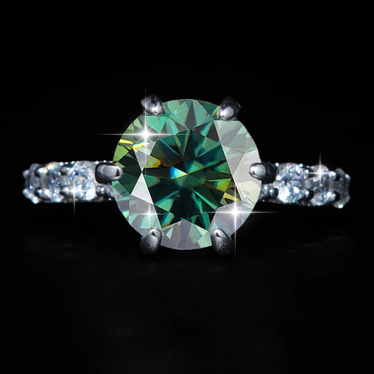 S925 Sterling Silver 5 Carat VVS D Color Moissanite Engagement Ring for Women – Luxury Wedding Band Calyra