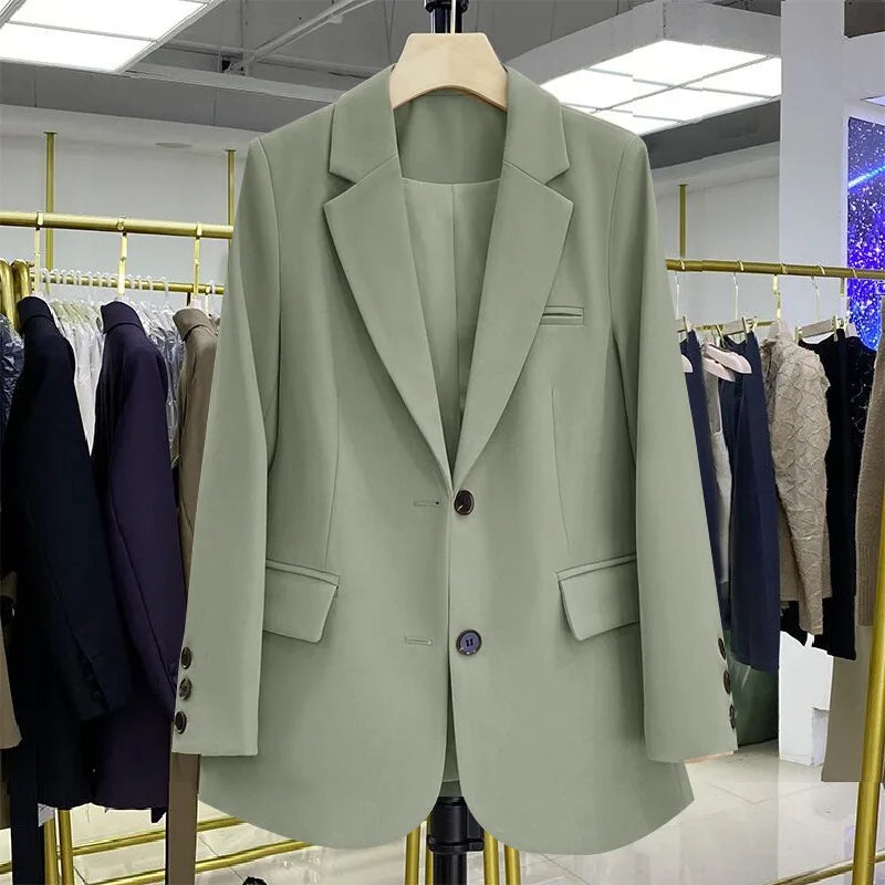 Stylish Women's Designer Long-Sleeve Loose Blazer – Casual Fashion Coats & Suits Ellen