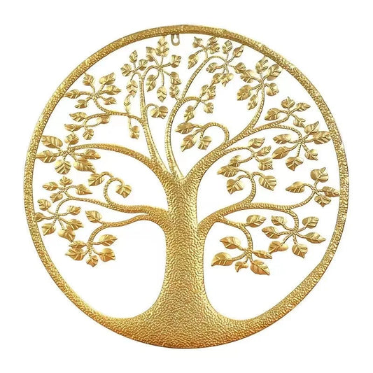 Modern Simple Wealth Tree Wall Art – Iron Pendant Decoration for Living Room, Bedroom, and Porch Background