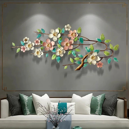 Chinese Style Wrought Iron Wall Hanging – Decorative Pendant for Living Room and Porch Decoration