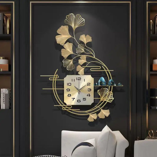 Nordic Light Luxury Silent Wall Clock – Modern Hanging Clock for Living Room, Porch, and Home Decoration