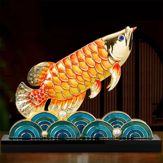 Modern Luxury Handcrafted Fish Art Centerpiece – Elegant Living Room & Office Home Decor | Perfect Gift Decoration
