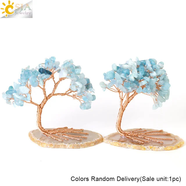 7 Chakra Crystal Money Tree – Natural Healing Stone Decor for Energy Balance, Feng Shui, and Home Office Decoration