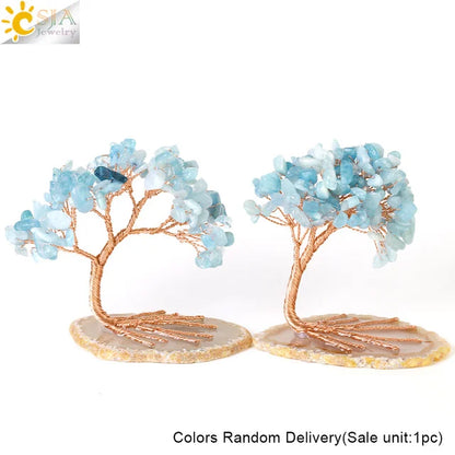 7 Chakra Crystal Money Tree – Natural Healing Stone Decor for Energy Balance, Feng Shui, and Home Office Decoration