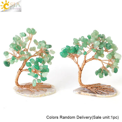 7 Chakra Crystal Money Tree – Natural Healing Stone Decor for Energy Balance, Feng Shui, and Home Office Decoration
