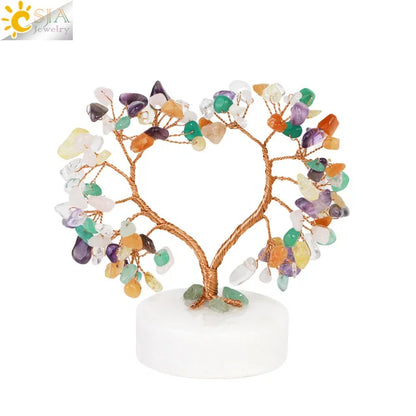 7 Chakra Crystal Money Tree – Natural Healing Stone Decor for Energy Balance, Feng Shui, and Home Office Decoration