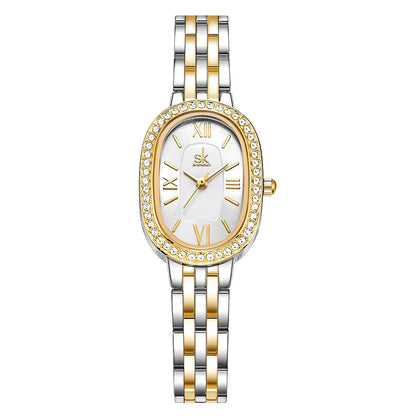 Waterproof Vintage Women's Watch - Luxury Diamond-Studded Quartz Watch for Ladies Emeline