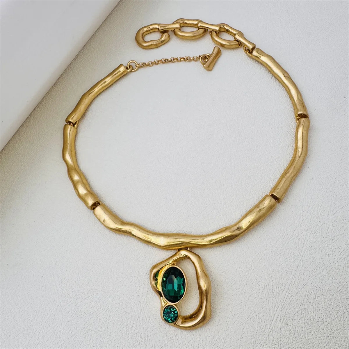 18K Gold Plated Crystal Geometric Necklace Set for Women – Luxury Statement Collar Necklace, Romantic Fashion Jewelry Alicia