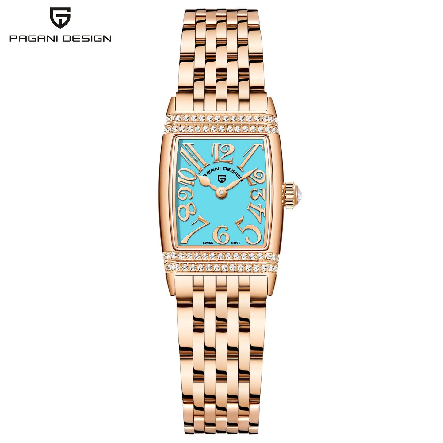PAGANI DESIGN Women’s Luxury Quartz Watch – Sapphire Glass, Stainless Steel, 22mm Waterproof Fashion Timepiece (2025 New)