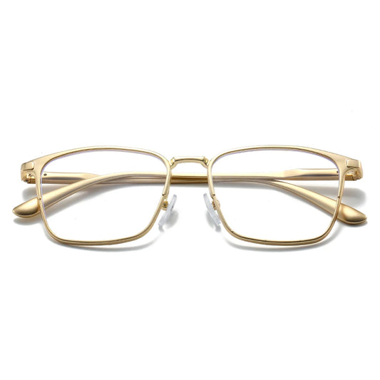 Metal Squared Frame Photochromic Polarized Lens Unisex Men Women Glass Frame