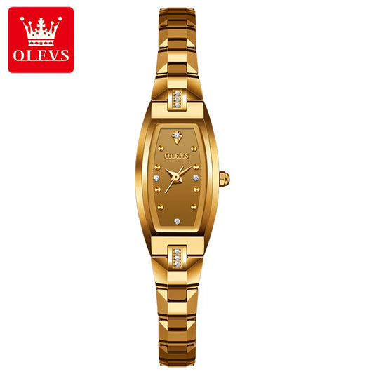 OLEVS 5501 Rose Gold Women's Quartz Watch – Waterproof 3ATM Alloy Wristwatch with Tungsten Steel Color Aubrey