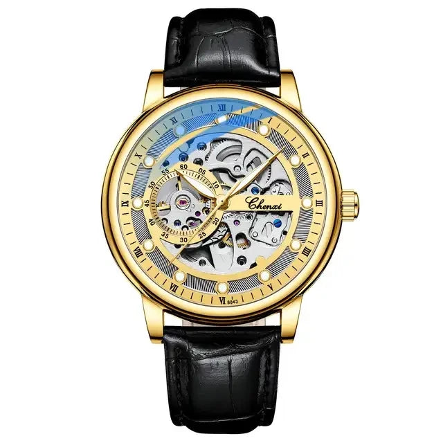 CHENXI 8843 Men’s Luxury Mechanical Watch – Automatic Skeleton Design, Waterproof Business Wristwatch