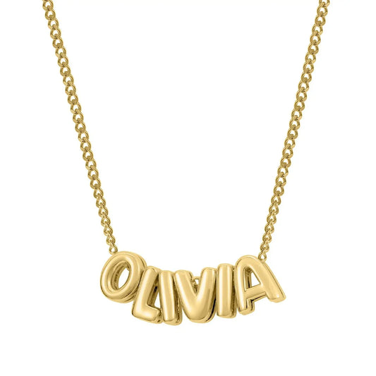 Personalized Custom Name Necklace – 18K Gold Plated Stainless Steel Letter Pendant Jewelry for Women & Couples