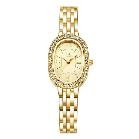 Waterproof Vintage Women's Watch - Luxury Diamond-Studded Quartz Watch for Ladies Emeline