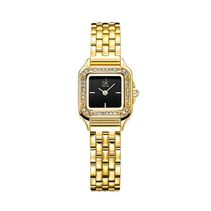 SHENGKE Elegant Square Women’s Watch – Luxury Diamond Wristwatch Gift