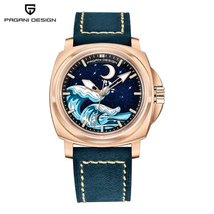 Pagani Design PD‑YS011 Men's Automatic Watch – TMI NH35A Mechanical Movement, Sapphire Crystal, 100M Waterproof, Stainless Steel
