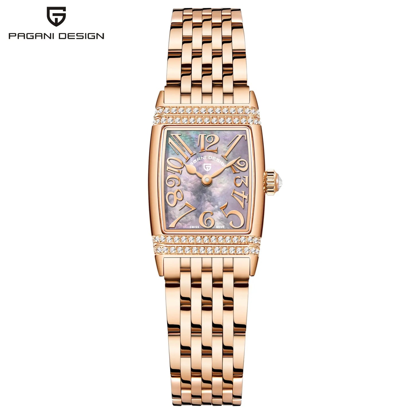 PAGANI DESIGN Women’s Luxury Quartz Watch – Sapphire Glass, Stainless Steel, 22mm Waterproof Fashion Timepiece (2025 New)