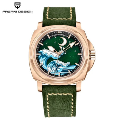 Pagani Design PD‑YS011 Men's Automatic Watch – TMI NH35A Mechanical Movement, Sapphire Crystal, 100M Waterproof, Stainless Steel