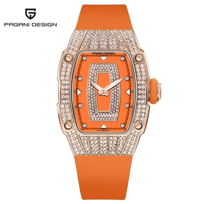 PAGANI DESIGN PD-YS013 – 2023 Luxury Women's Quartz Watch with Diamond Accents, Elegant Fashion Ladies Wristwatch for Gifting