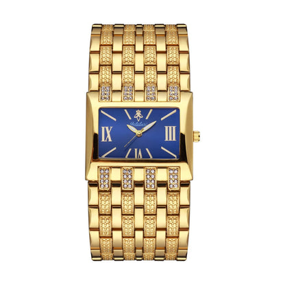Orimart Luxury Women’s 38mm Square Quartz Watch – Diamond Inlay Dial, Alloy Case & Chain Strap, 10M Water Resistant Maud