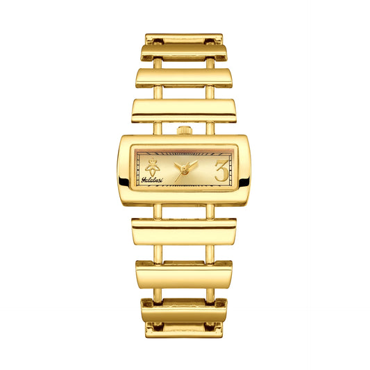 Women’s 34mm Square Quartz Watch – Minimalist Alloy Case, Mineral Glass Dial, 10M Water Resistant, Elegant Daily Wear Francine