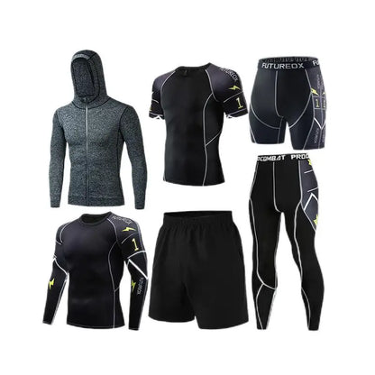 Men’s 6‑in‑1 Training Tracksuit Set – Sportswear Jogging Outfit (Survêtement Homme / Ropa Deportiva), Plus Size