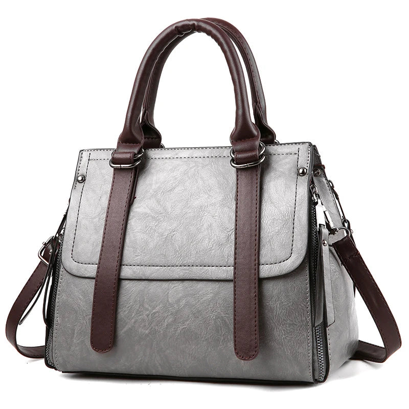 Luxury PU Leather Tote Bag for Women – Vintage-Style Handbag and Fall Crossbody Bag