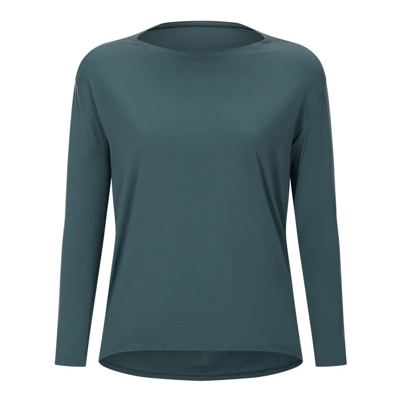 Women's Long Sleeve Yoga Shirt - Perfect for Exercise & Activewear