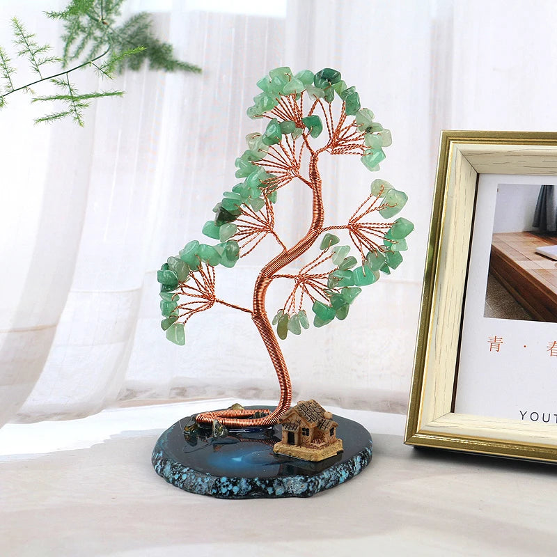 Natural Healing Crystals Tree – Amethyst & Rose Quartz for Home Decor