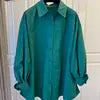 Women's Loose Bat Sleeve Blouse - Long Sleeve Doll Style Casual Top