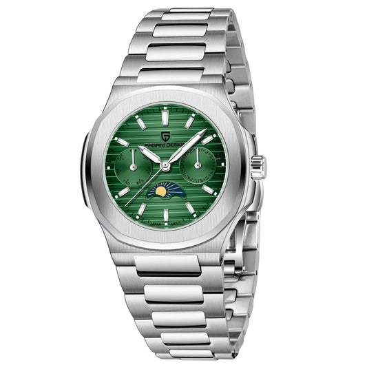 PAGANI DESIGN 1786 Luxury Quartz Watch - Men's Multifunctional Chronograph, Moon Phase, Women's Automatic Option