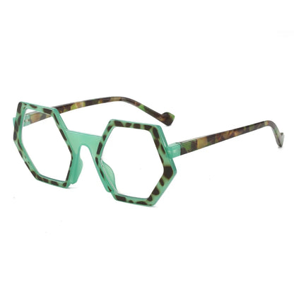 Hexagonal Full-Rim Blue Light Blocking Glasses | Stylish PC Eyewear for Youth | Unisex Frames for Men & Women Casper