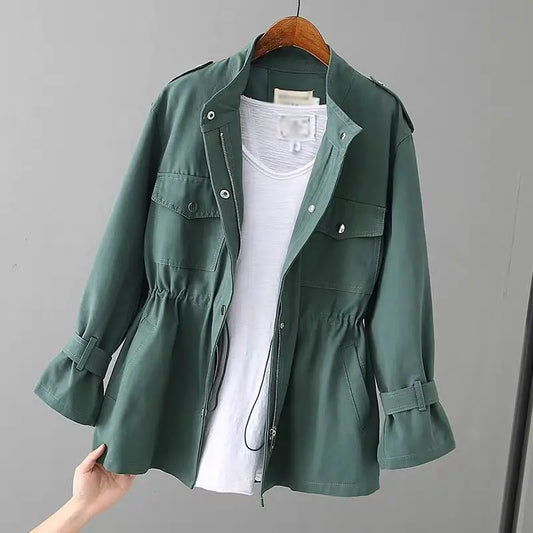 Spring Korean‑Style Women’s Jacket – Loose Fit, Slimming Waist, Long‑Sleeved Fashion Design Jodie