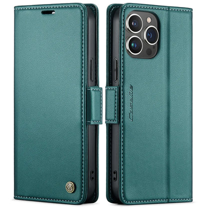 Magnetic Shockproof Leather Wallet Case – Luxury Kickstand with RFID Blocking for iPhone 14, 13, 12 Pro Max