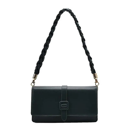 Casual Women’s Single-Shoulder Bag: Solid-Color Underarm Bag with Woven Strap Nylah