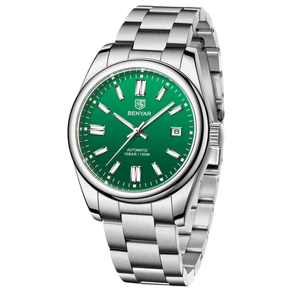 BENYAR 5185 Automatic Mechanical Watch for Men – 39mm Stainless Steel Waterproof Men’s Wristwatch