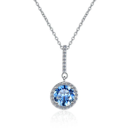 Fine Jewelry: Valentine’s Gift S925 Sterling Silver Necklace with Pink VVS1 Moissanite Diamond Pendant