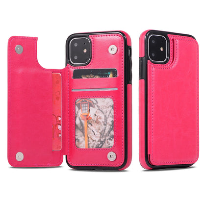 Mobile Phone Case PU Leather Card Holder Wallet for iPhone Multifunctional Flip with Stand Cell Phone Case
