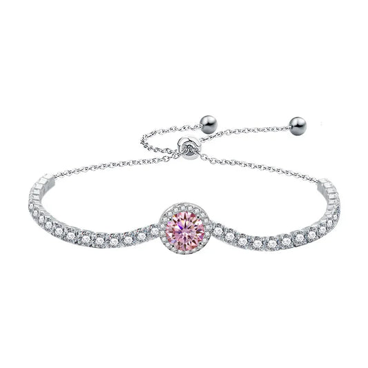 Luxury S925 Sterling Silver Moissanite Bracelet: Elegant Bangles Celaena