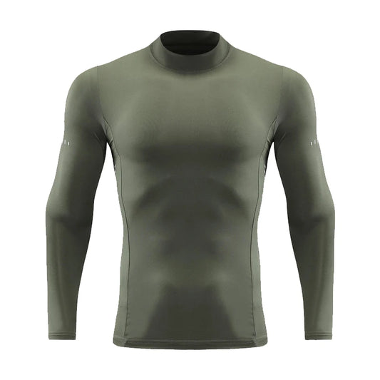 Men's Slim Fit Long Sleeve Compression T-Shirt – 190 GSM Sporty Gym Running Top Ken