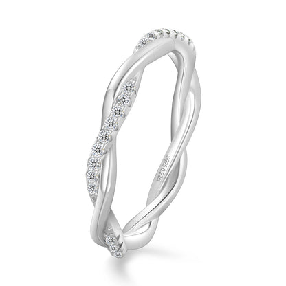 Luxury Iced Out Moissanite Engagement Ring - 925 Sterling Silver Lab-Grown Diamond Wedding Ring