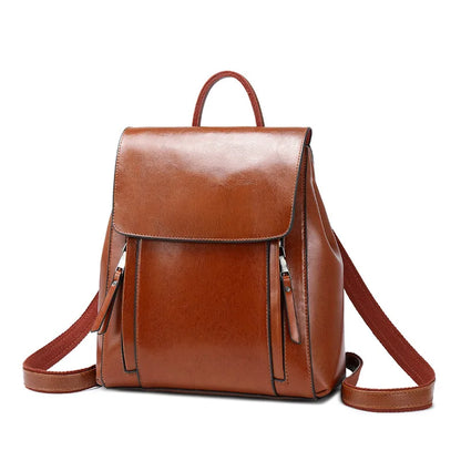 Women’s Vintage Leather Backpack – Fashionable 2021 Genuine Cowhide School Bag & Ladies Everyday Bag Maine