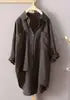 Women Long Sleeve Cotton Linen Loose Shirts Lapel Collar Pockets Solid Color Single Breasted Button Blouse