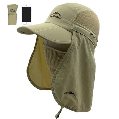 Foldable Waterproof UV Protection Visor Hat – Quick-Dry Baseball Cap with 360° Sun Shield for Men & Women, Fishing & Hiking Ross