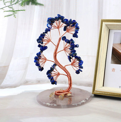 Natural Healing Crystals Tree – Amethyst & Rose Quartz for Home Decor