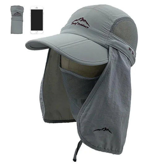 Foldable Waterproof UV Protection Visor Hat – Quick-Dry Baseball Cap with 360° Sun Shield for Men & Women, Fishing & Hiking Ross