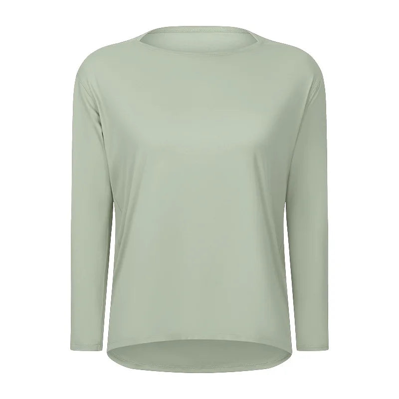 Women's Long Sleeve Yoga Shirt - Perfect for Exercise & Activewear