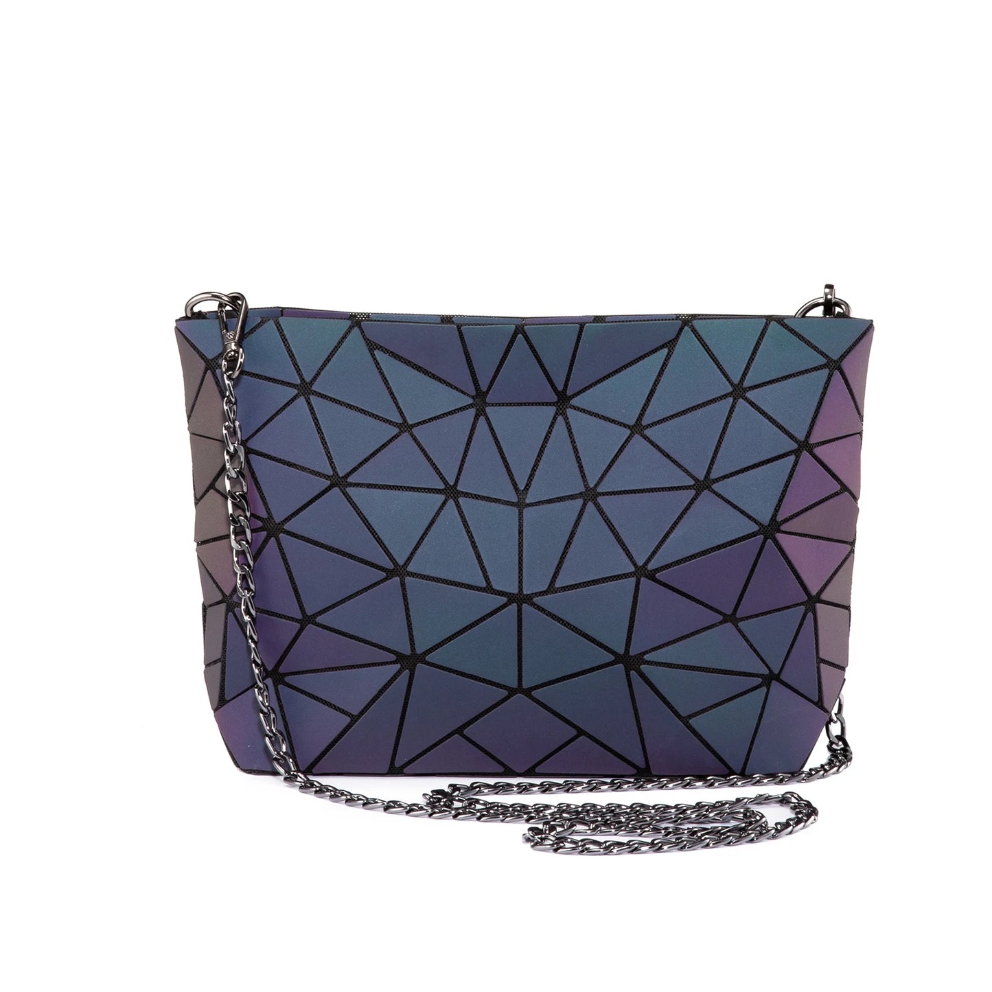 Women Reflective Back Pack Set Crossbody Bags for Ladies Girl Geometric Luminous School Backpack Sasha